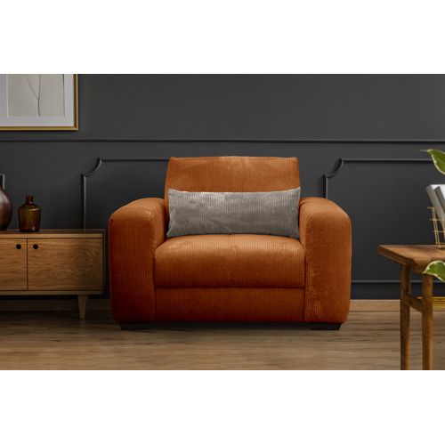 Fauteuil En Velours Côtelé Oli, Orange