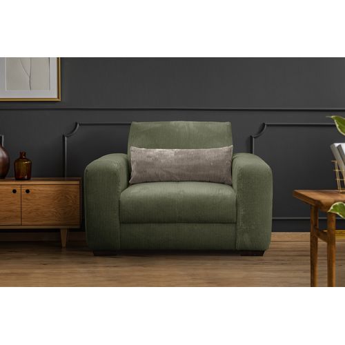 Fauteuil En Velours Côtelé Oli, Olive