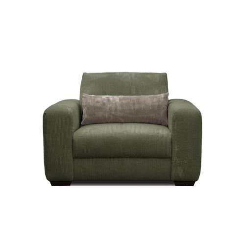 Fauteuil En Velours Côtelé Oli, Olive
