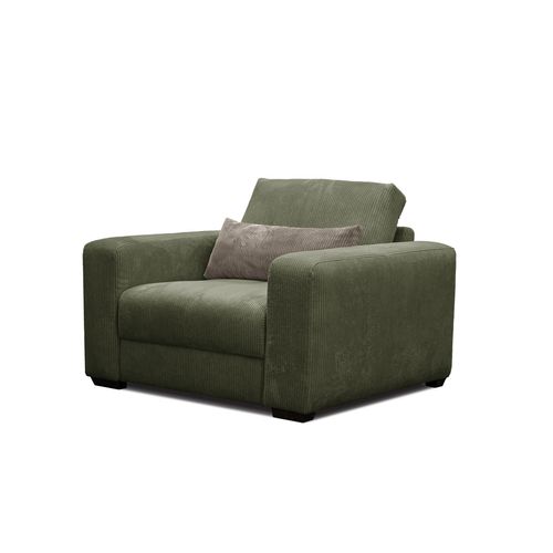Fauteuil En Velours Côtelé Oli, Olive