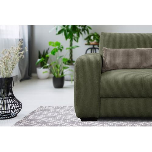 Fauteuil En Velours Côtelé Oli, Olive