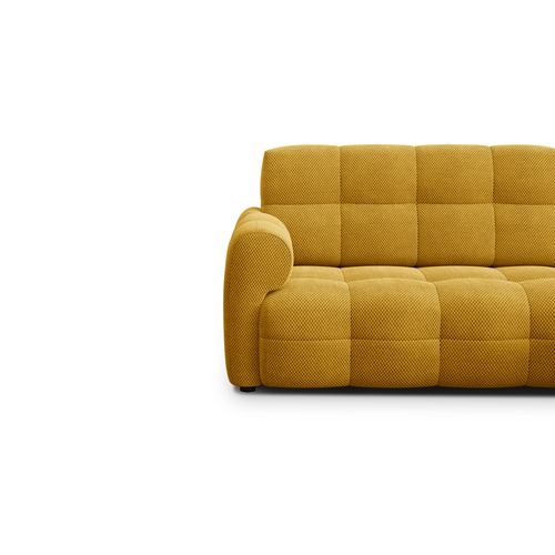 Canapé D'angle Droit 3 Places Mellow, Tissu Jaune