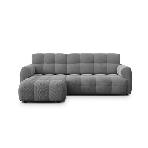 Canapé D'angle Gauche 3 Places Mellow, Tissu Gris