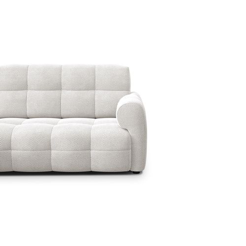 Canapé D'angle Gauche 3 Places Mellow, Tissu Crème