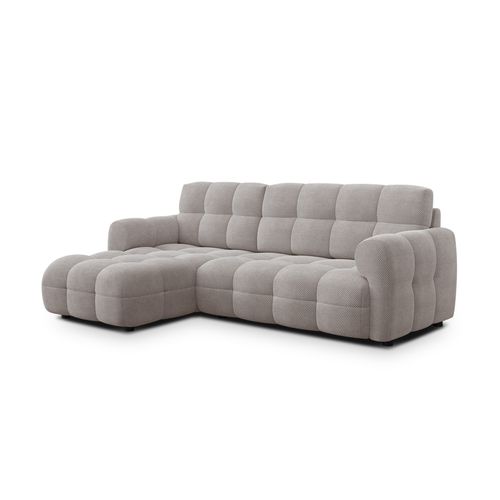 Canapé D'angle Gauche 3 Places Mellow, Tissu Beige