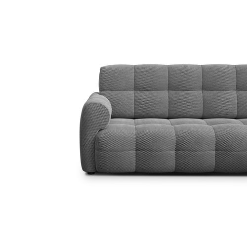 Canapé D'angle Droit 4 Places Mellow, Tissu Gris