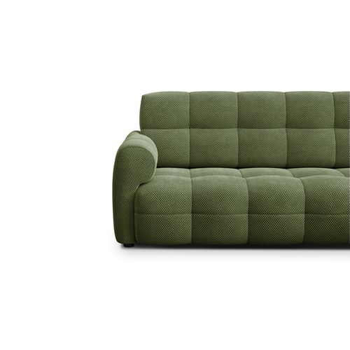 Canapé D'angle Droit 4 Places Mellow, Tissu Vert