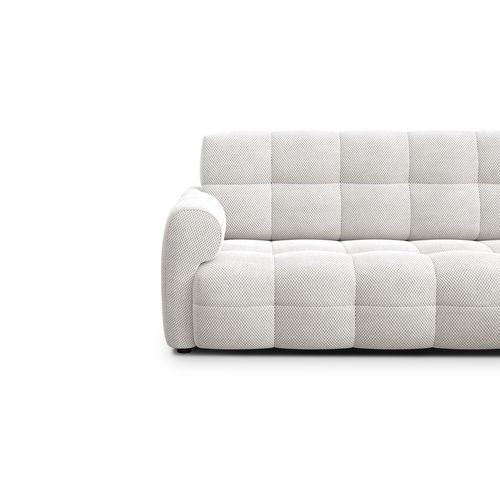 Canapé D'angle Droit 5 Places Mellow, Tissu Crème