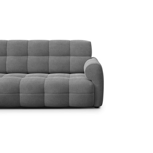 Canapé D'angle Gauche 4 Places Mellow, Tissu Gris