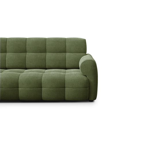 Canapé D'angle Gauche 5 Places Mellow, Tissu Vert