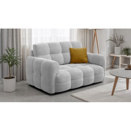 Canapé 2 Places Mellow, Tissu Gris Clair