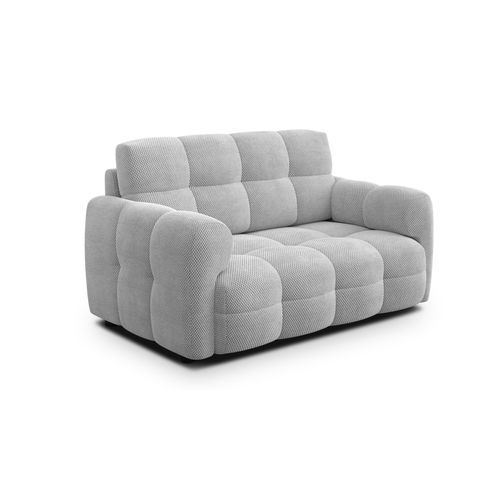 Canapé 2 Places Mellow, Tissu Gris Clair