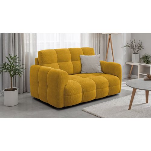 Canapé 2 Places Mellow, Tissu Jaune
