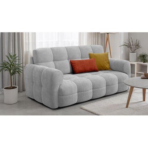 Canapé 2,5 Places Mellow, Tissu Gris Clair