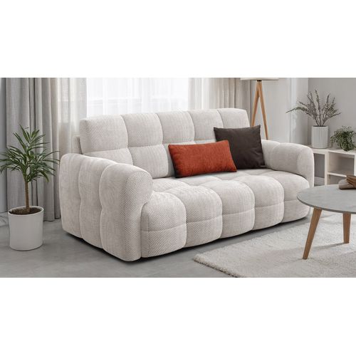Canapé 2,5 Places Mellow, Tissu Crème