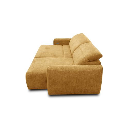 Canapé D'angle 4 Places Nero, Tissu Jaune