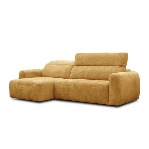 Canapé D'angle 4 Places Nero, Tissu Jaune