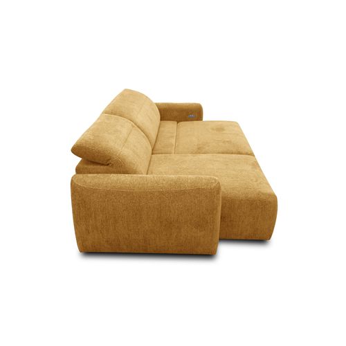 Canapé D'angle 4 Places Nero, Tissu Jaune