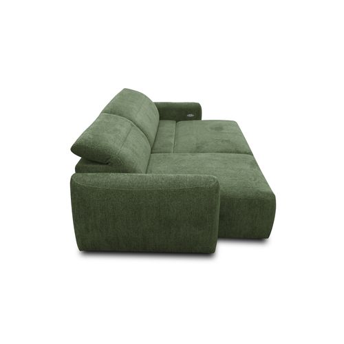 Canapé D'angle 4 Places Nero, Tissu Vert