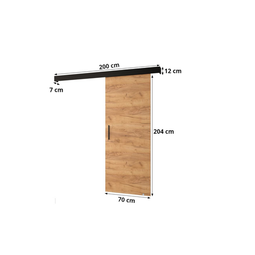 Portes Coulissantes Salwador Ii 70x204 Cm (noir / Blanc / Or)