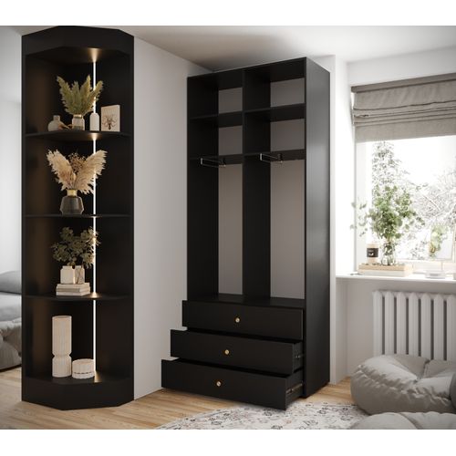 Armoire Inova 4 100/47/236,7 2 Portes (noir)