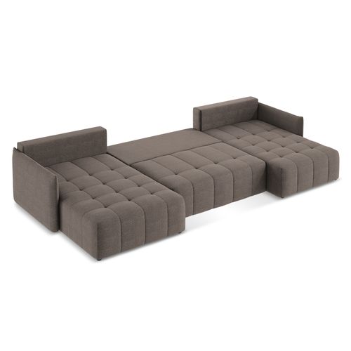 Canapé Panoramique 5 Places Moku En Tissu Bouclette Choolat
