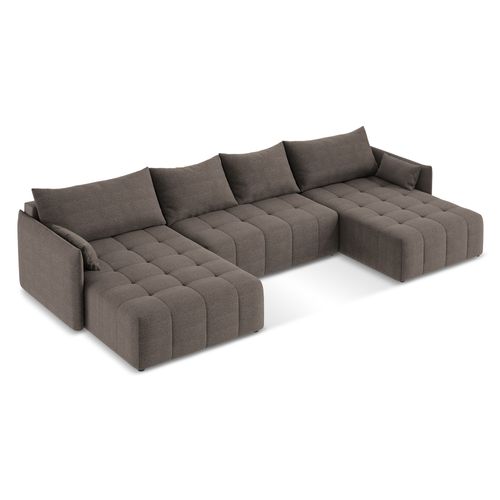 Canapé Panoramique 5 Places Moku En Tissu Bouclette Choolat