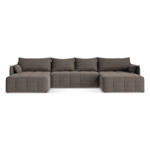 Canapé Panoramique 5 Places Moku En Tissu Bouclette Choolat