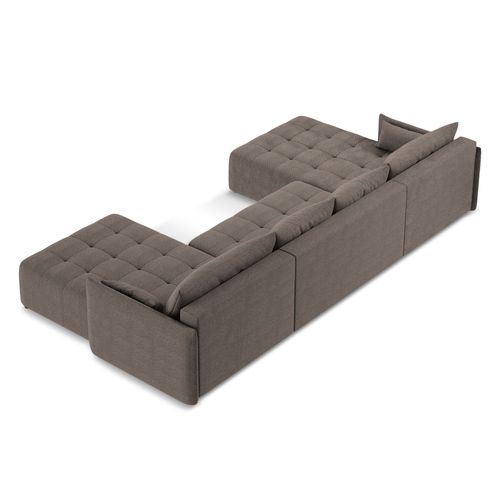 Canapé Panoramique 5 Places Moku En Tissu Bouclette Choolat