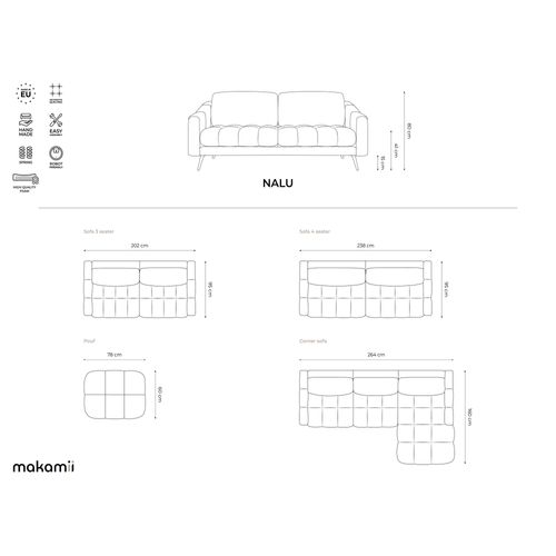 Pouf Nalu En Velours Bouteille Verte