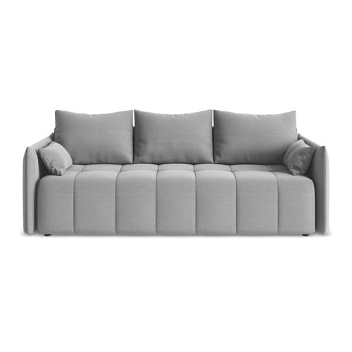 Canapé 3 Places Convertible Moku En Velours Gris