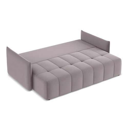 Canapé 3 Places Convertible Moku En Velours Lavande