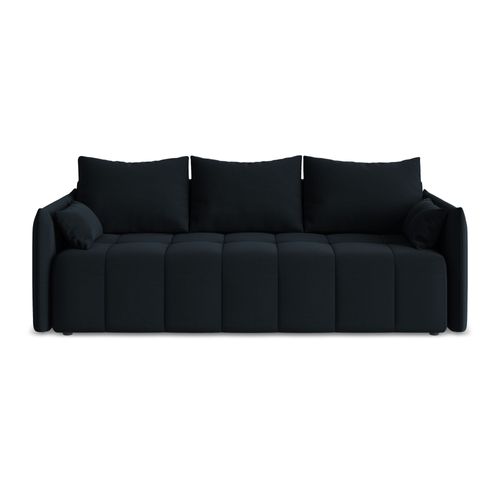 Canapé 3 Places Convertible Moku En Velours Bleu Royal