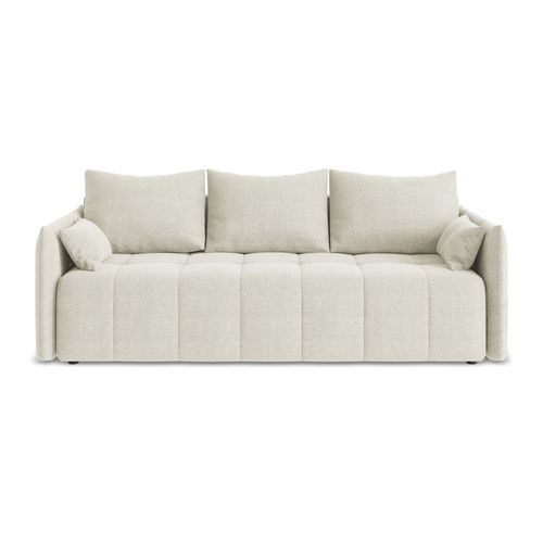 Canapé 3 Places Convertible Moku En Tissu Bouclette Sable