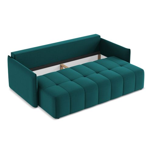 Canapé 3 Places Convertible Moku En Velours Marin