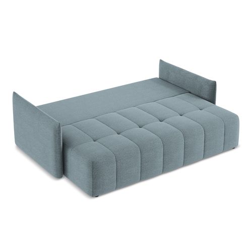 Canapé 3 Places Convertible Moku En Tissu Bouclette Jeans