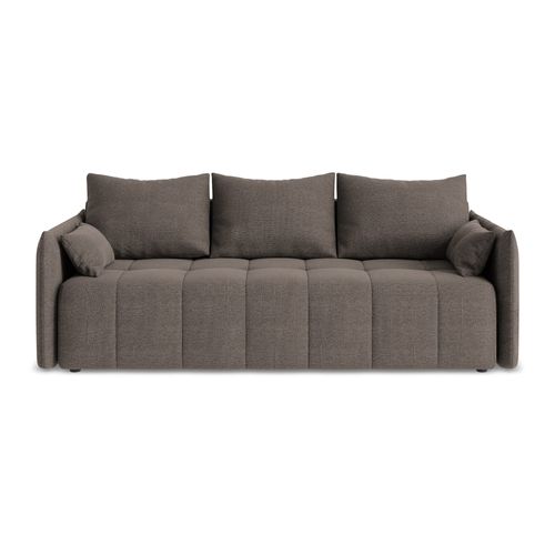 Canapé 3 Places Convertible Moku En Tissu Bouclette Choolat