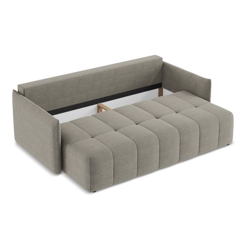 Canapé 3 Places Convertible Moku En Tissu Bouclette Gris