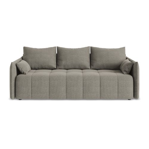 Canapé 3 Places Convertible Moku En Tissu Bouclette Gris