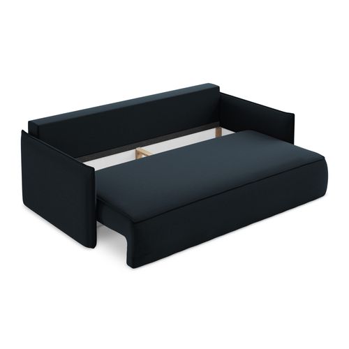 Canapé 3 Places Convertible Hula En Velours Bleu Royal