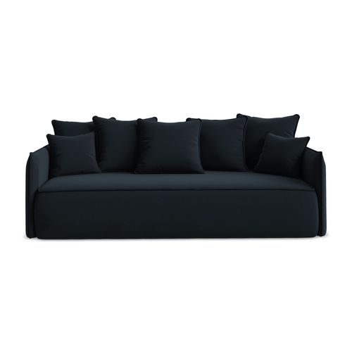 Canapé 3 Places Convertible Hula En Velours Bleu Royal