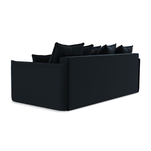 Canapé 3 Places Convertible Hula En Velours Bleu Royal