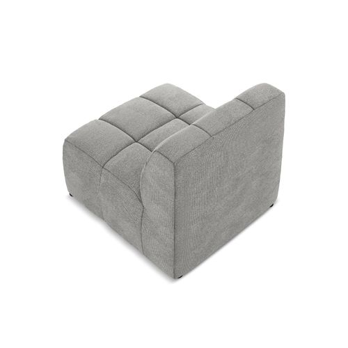 Fauteuil Pour Canapé Modulable Aloha En Tissu Bouclette Gris Clair