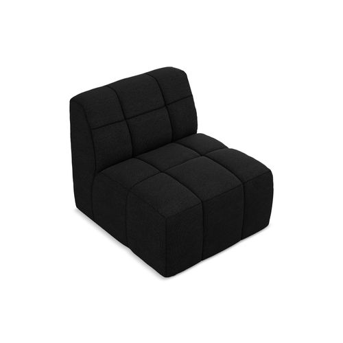 Fauteuil Pour Canapé Modulable Aloha En Tissu Bouclette Noir