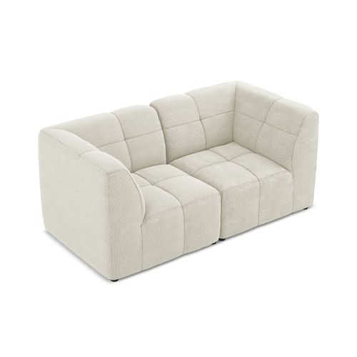 Canapé Modulable 2 Places Aloha En Tissu Bouclette Sable