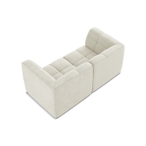 Canapé Modulable 2 Places Aloha En Tissu Bouclette Sable
