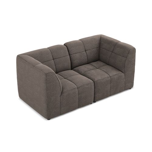 Canapé Modulable 2 Places Aloha En Tissu Bouclette Choolat
