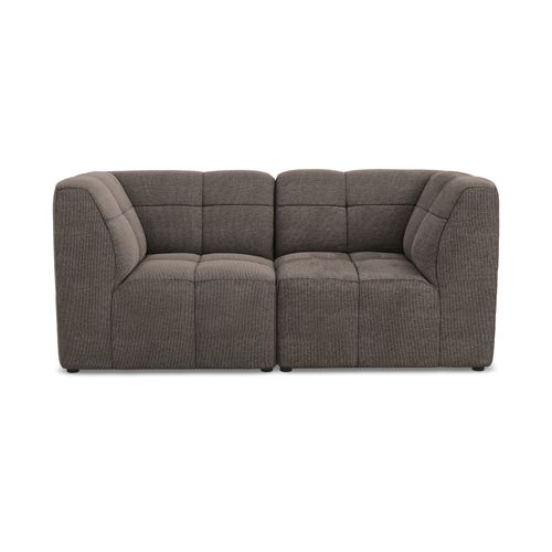 Canapé Modulable 2 Places Aloha En Tissu Bouclette Choolat