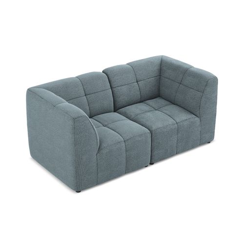 Canapé Modulable 2 Places Aloha En Tissu Bouclette Jeans