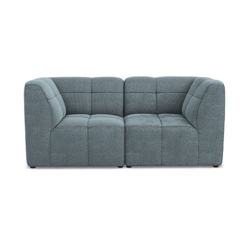 Canapé Modulable 2 Places Aloha En Tissu Bouclette Jeans